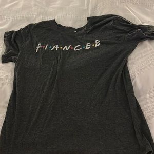 Dark Grey Friends Fiancée T-shirt